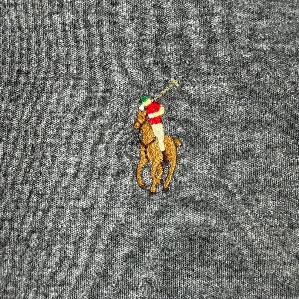 Polo Ralph Lauren Mens‎ XL Custom Slim Fit Polo Shirt Charcoal Grey Flesh Pony